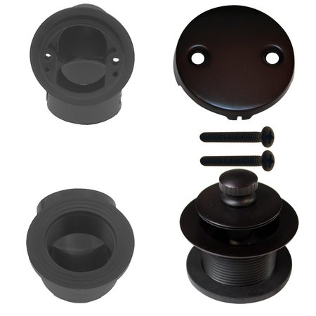 WESTBRASS Pull & Drain Sch. 40 ABS Plumber's Pack W/ Two-Hole Elbow in Oil Rubbed Bronze D574-12